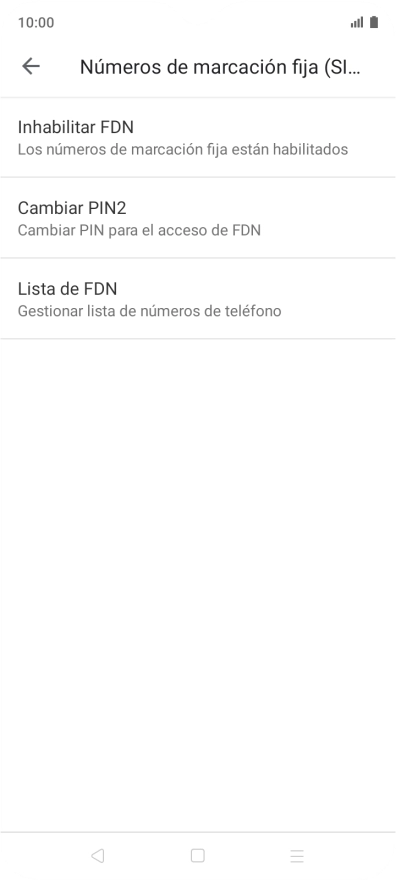 Pulsa Inhabilitar FDN.