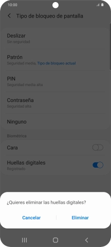 Pulsa Eliminar.