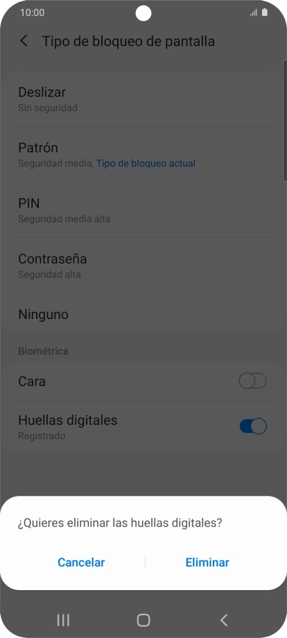 Pulsa Eliminar.