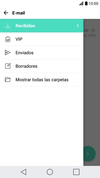 Pulsa Recibidos bajo la cuenta de correo electrónico deseada.