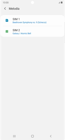 Pulsa el nombre de la tarjeta SIM.