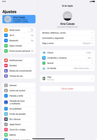 Desliza el dedo hacia arriba desde la parte inferior de la pantalla para terminar y volver a la pantalla de inicio.