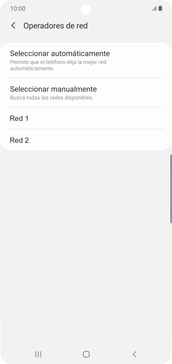 Pulsa la red deseada.