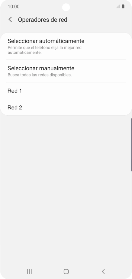 Pulsa la red deseada.