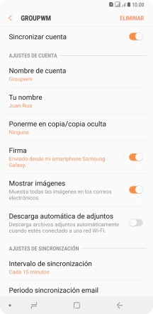 Pulsa el indicador junto a 