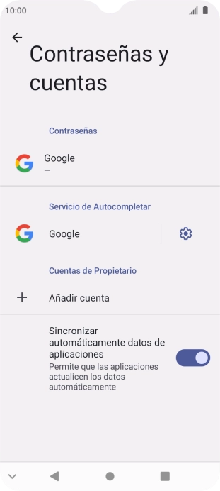 Pulsa Añadir cuenta.