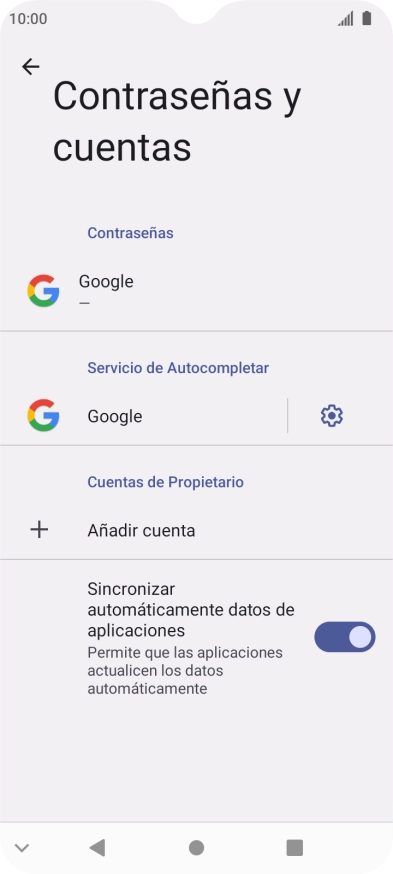 Pulsa Añadir cuenta.
