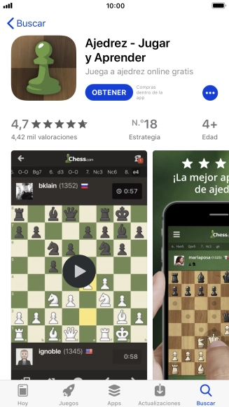 Pulsa OBTENER y sigue las indicaciones de la pantalla para instalar la app.