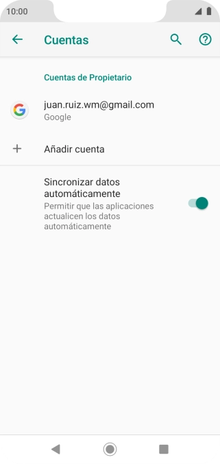 Pulsa Añadir cuenta.