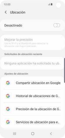 Pulsa el indicador para activar o desactivar la función.