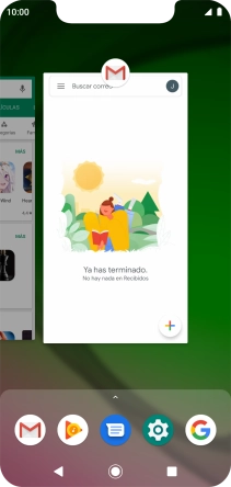 Desliza el dedo hacia la derecha por la pantalla.