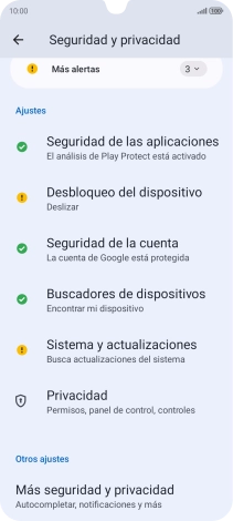 Pulsa Desbloqueo del dispositivo.