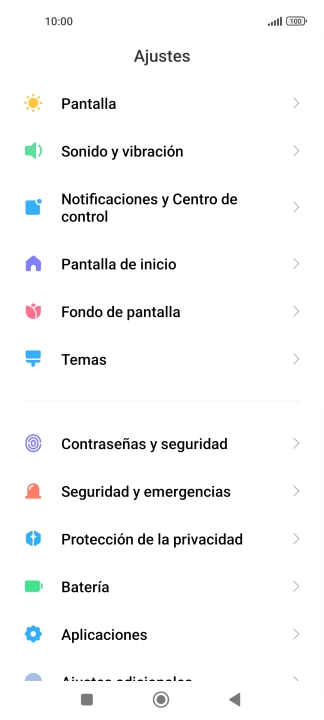 Pulsa Notificaciones y Centro de control.