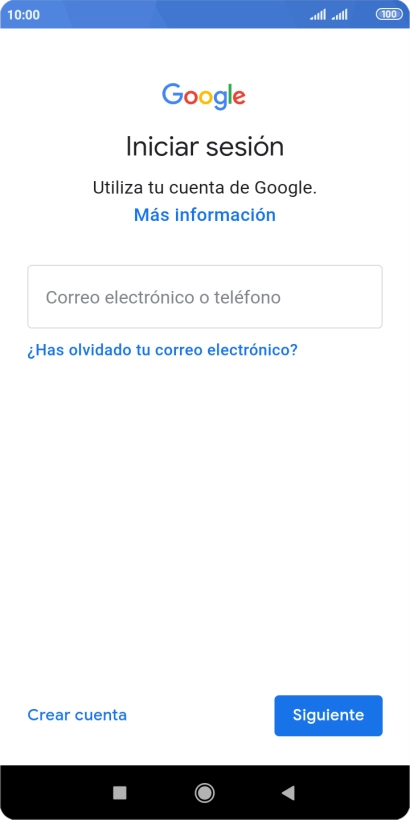 Si no tienes una cuenta de Google, pulsa Crear cuenta y sigue las indicaciones de la pantalla para ver cómo crear una cuenta nueva.