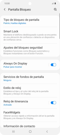 Pulsa Tipo de bloqueo de pantalla e introduce el código de seguridad actual.