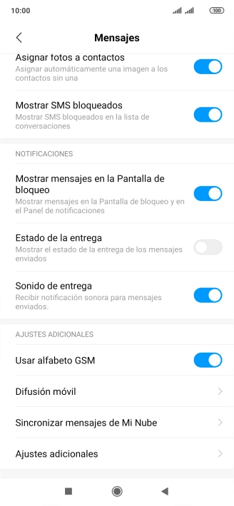 Pulsa Ajustes adicionales.