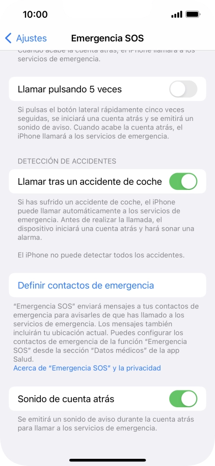 Pulsa el indicador junto a 