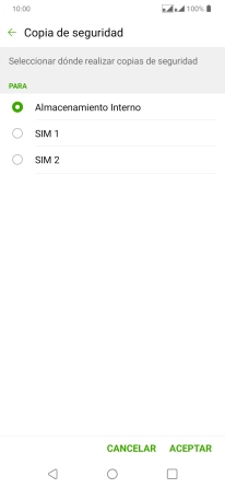 Pulsa la tarjeta SIM deseada.