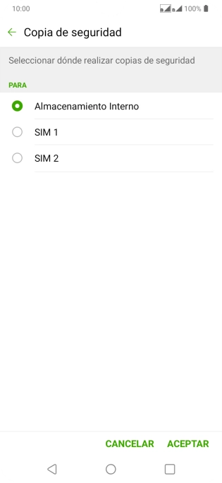 Pulsa la tarjeta SIM deseada.