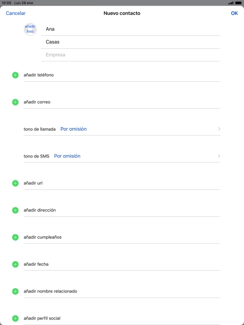 Pulsa añadir teléfono.