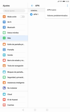 Pulsa APN nuevo.