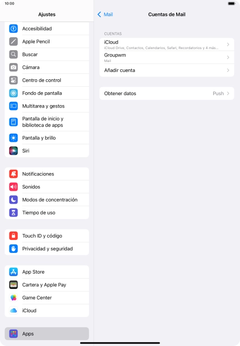 Pulsa el nombre de la cuenta de correo electrónico que acabas de crear.