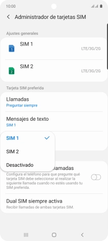 Pulsa el ajuste deseado.