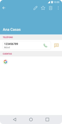 Pulsa el número de teléfono.