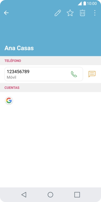 Pulsa el número de teléfono.