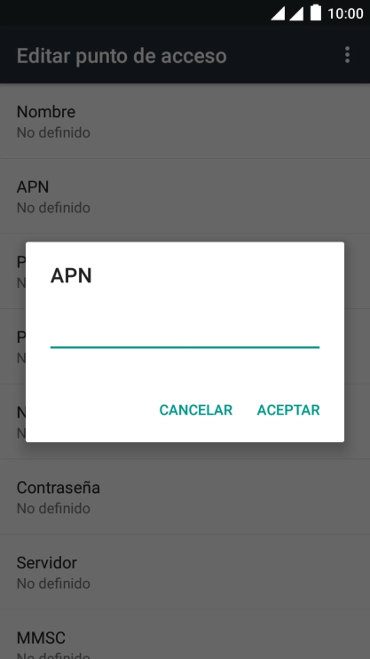 Introduce airtelwap.es y pulsa ACEPTAR.
