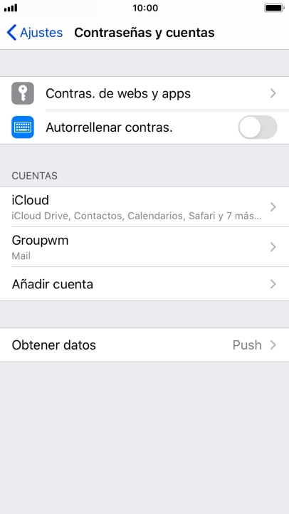 Pulsa el nombre de la cuenta de correo electrónico que acabas de crear.