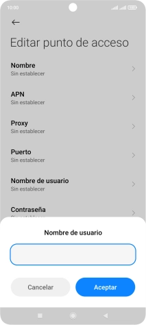 Introduce wap@wap y pulsa Aceptar.