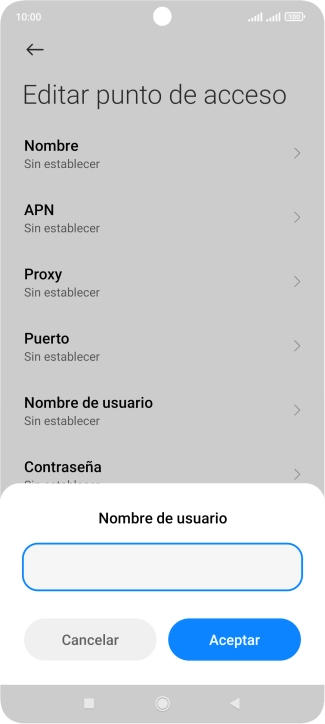 Introduce wap@wap y pulsa Aceptar.