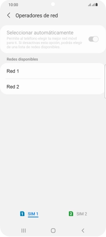 Pulsa la red deseada.