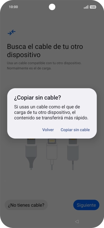 Pulsa Copiar sin cable.