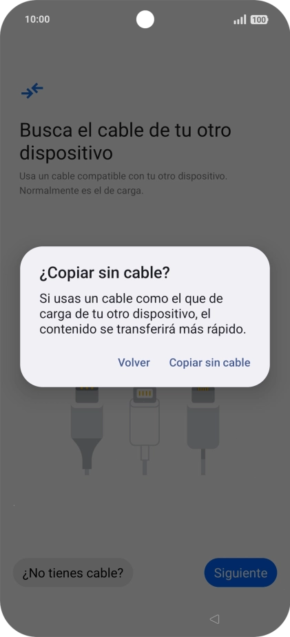 Pulsa Copiar sin cable.