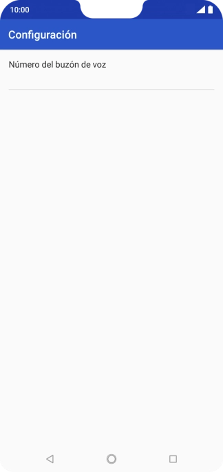 Pulsa Número del buzón de voz.