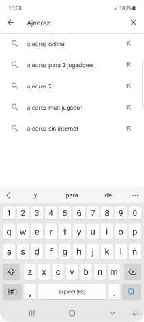 Introduce el nombre del tema o de la app y pulsa el icono de búsqueda.