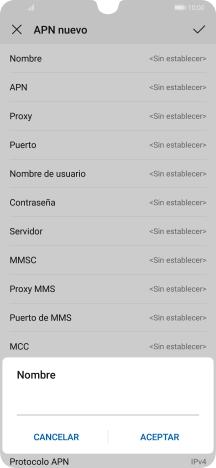 Introduce Vodafone Internet y pulsa ACEPTAR.