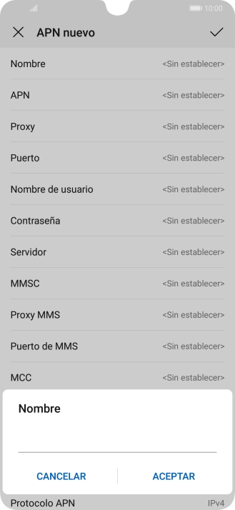 Introduce Vodafone Internet y pulsa ACEPTAR.