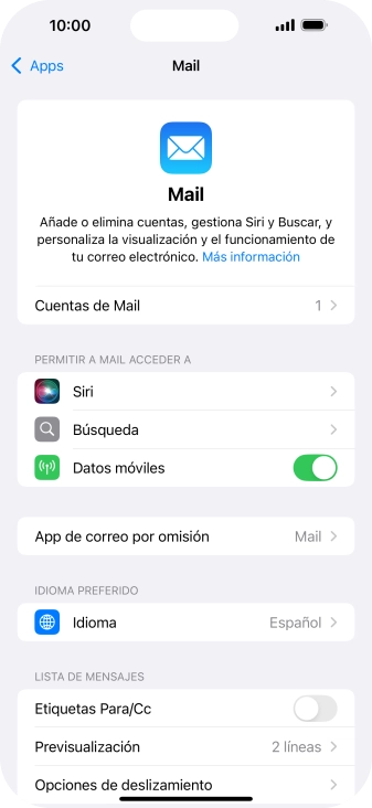 Pulsa Cuentas de Mail.