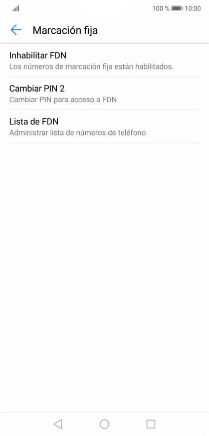 Pulsa Inhabilitar FDN.