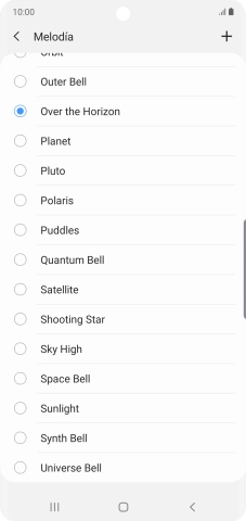 Pulsa el icono de añadir timbre de llamada.