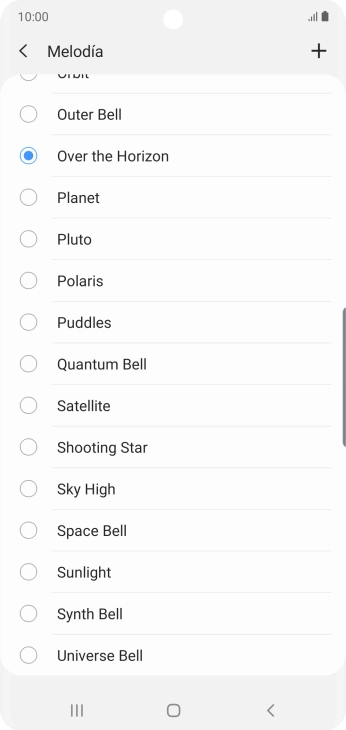 Pulsa el icono de añadir timbre de llamada.