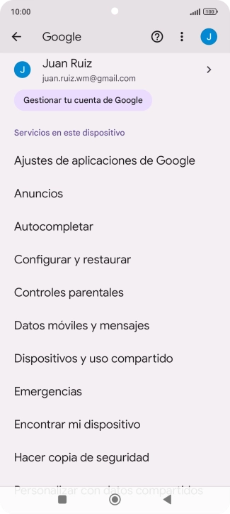 Pulsa Encontrar mi dispositivo.