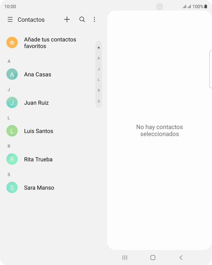 Pulsa el icono de nuevo contacto.