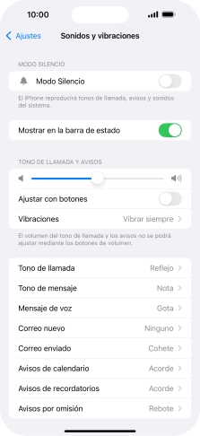 Pulsa el indicador junto a 