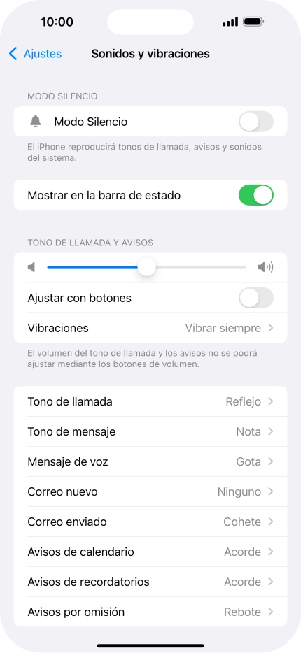 Pulsa el indicador junto a 