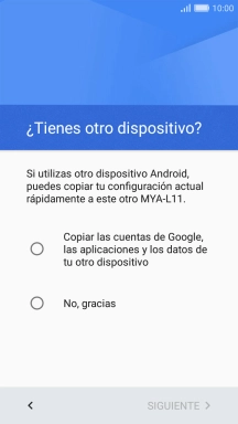 Puedes transferir el contenido de otro teléfono cuando activas tu teléfono por primera vez y cuando lo has restablecido. Cuando aparezca en la pantalla del teléfono esta imagen, ya está listo para la transmisión del contenido del otro teléfono.