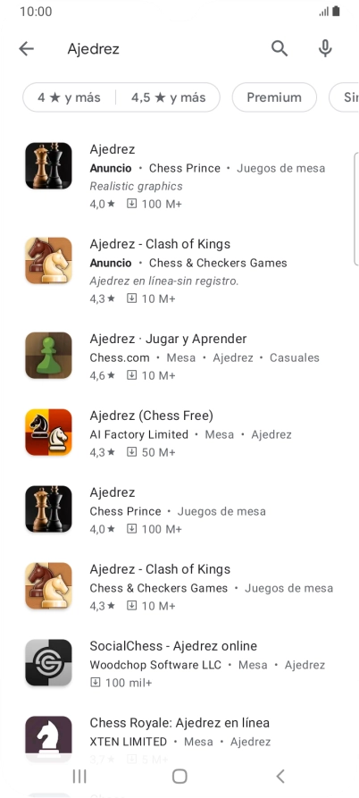 Pulsa la app deseada.